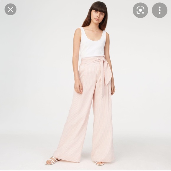 Club Monaco Pants - NWOT Club Monaco Braynna Pink belted wide leg pant